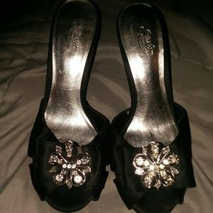 Starlite by Star Jones Embellished Satin Heels 5.5